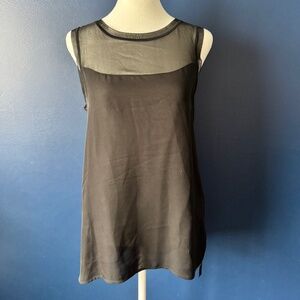 Vince Sheer Yoke Sleeveless Tank – 100% Silk, Size Small